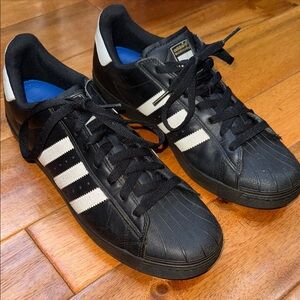 Adidas Classic Superstar Black and White Skateboarding Shoes